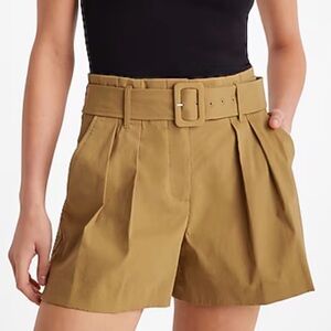 Express High Waist Tan Belted Shorts